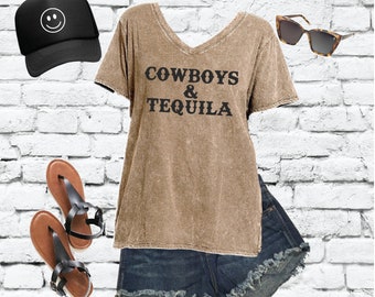 Cowboys & Tequila Aqua Tee Cowboys & Tequila Aqua Tee