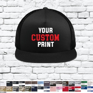 Custom Embroidery Trucker Hat 6006 Yupoong 5 Panel Classic Trucker Mesh Back Cap