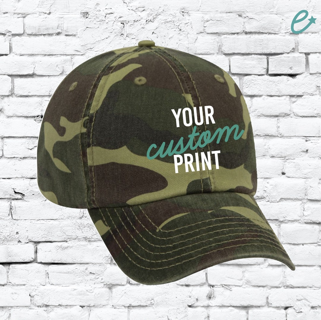 Custom Embroidery Camo Snapback Camoflauge Hunting Brim Hat Cap Green
