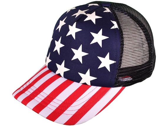 Custom American Flag Trucker Hats All Over Stars and Stripes - Etsy