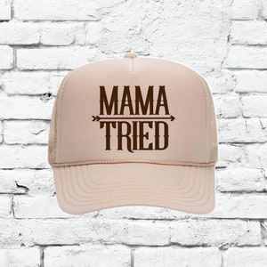 Mama Tried Trucker Hat Cowboy Southern Baseball Cap Custom Colors Snapback