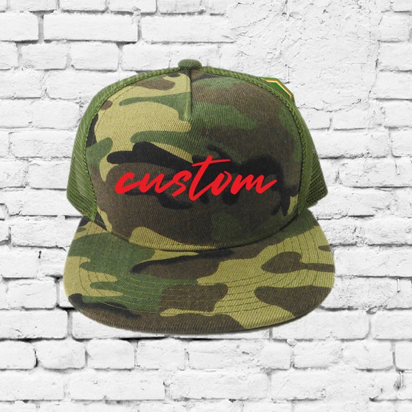 Custom Camo Baby Youth and Adult Sizes Cap Trucker Hat Toddler Infant Snapback Mesh Hat