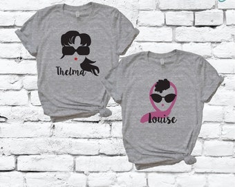 Thelma and Louise Couples Funny Adult Graphic Tee Pair Shirts Unisex T-shirt Best Friends BFF