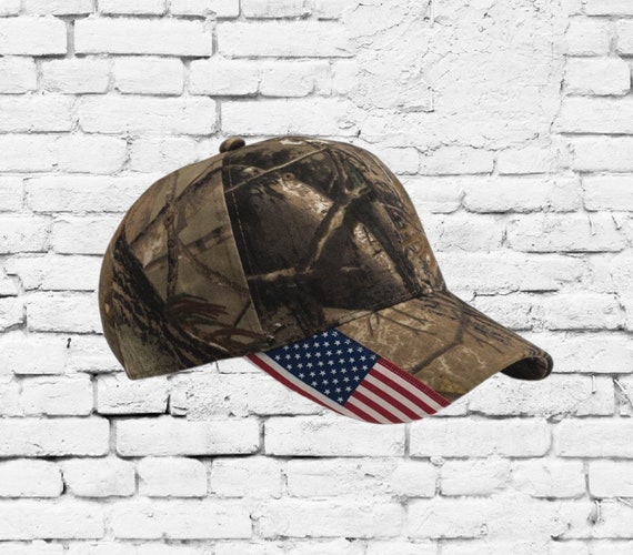 Custom Camo American Flag Hat Baseball Cap Embroidery Your Custom
