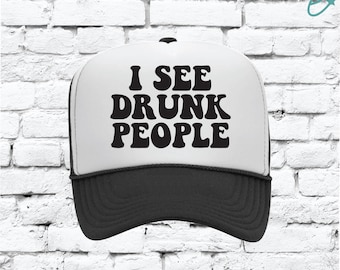 Vedo cappelli da camionista con ubriachi, divertenti cappelli da festa in piscina con schienale in rete