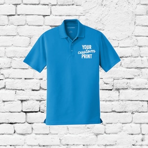 Custom Embroidery Polo Shirt K110 Port Authority Dry Zone UV Micro-Mesh Polo