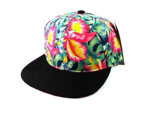 8000. Johnny Was Floral Adjustable Baseball Cap - Black w/ Multicolor Flowers Mens Baseball Cap Hawaii Floral Hat Hibiscus Snapback  main image 2