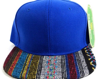 Custom Aztec Snapback Two-tone Aztec Royal Blue Hat Your