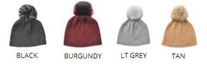 Monogram Pom Pom Beanies Knit Hats Fur Pom and Soft Knit Hat Fun Initial Hats