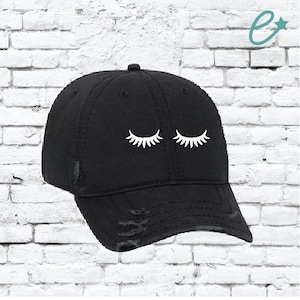 Ripped Adult Distressed Dad MUA Make up Artist Hat 6 Panel Low Profile Twill Superior Washed Cotton Baseball Cap Mom Girls