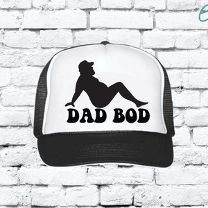 Dad Bod Trucker Hats Mesh Back Funny Fathers Day Beer Drinking Hat BBQ Party