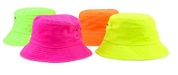 Your Custom Print Neon Green Pink Yellow and Orange Bucket 