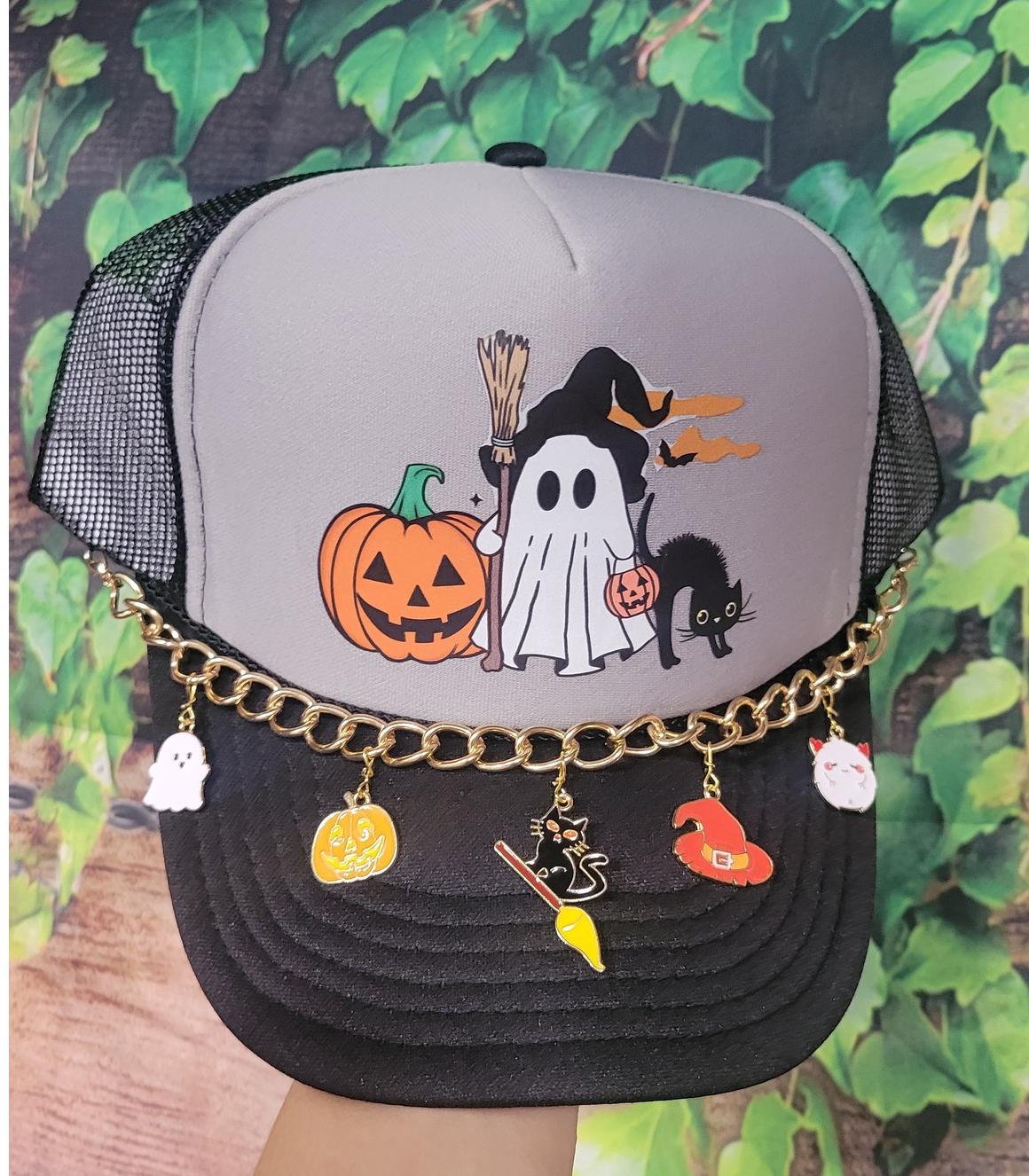 Custom Halloween Trucker Hat, Ghost Trucker Hats, Halloween  display picture 3