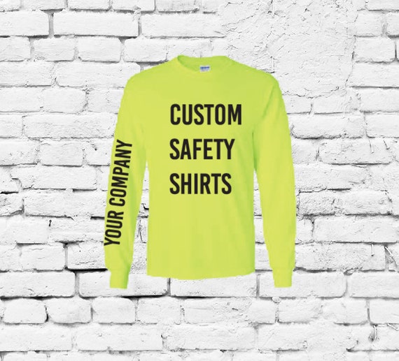 Custom Safety Work Shirt Men's Crew Neck Tshirt Custom Etsy