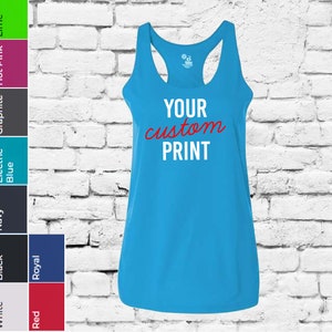 Custom Print Women&#39;s Badger B-Core Racerback Tank Top 4166 Moisture Wicking Workout Shirt