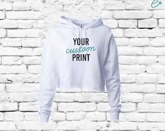 Benutzerdefinierte Print Crop Hoodie Sweatshirt Personalisierte Damen Sweatshirt Kapuzenpullover