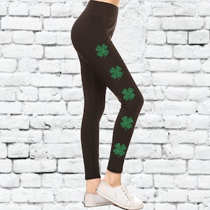 St Patrick's Day Leggings, Irish Cross Leggings, St Patrick's Leggings,  Irish Leggings, Irish Tights, Saint Patricks Outfit 