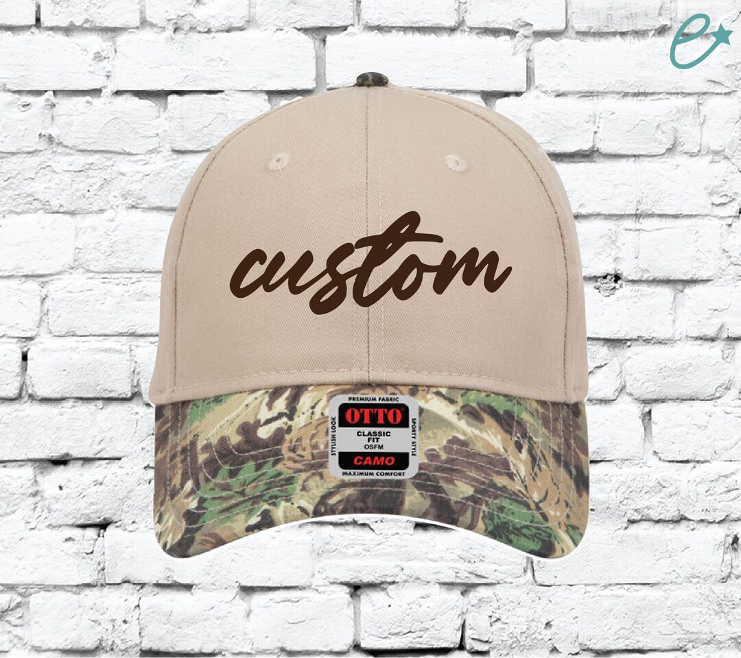 Custom Embroidery Oak Camo and Tan Hat Hunting 78-353 Otto