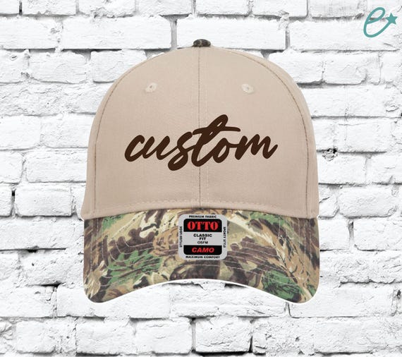 Custom Embroidery Oak Camo and Tan Hat Hunting 78-353 Otto