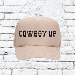 Cowboy Up Trucker Hat Snapback Custom
