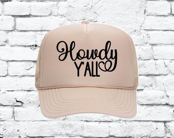 Howdy Y'all Trucker Hat Country Southern Twang Trucker Hat