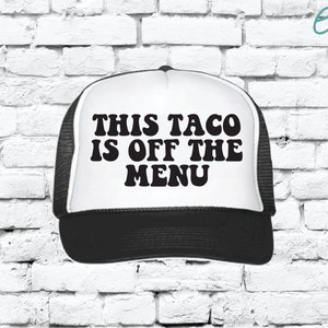 Diese Taco ist aus dem Menü Trucker Hat Lustige Mesh Back Pool Party Hat