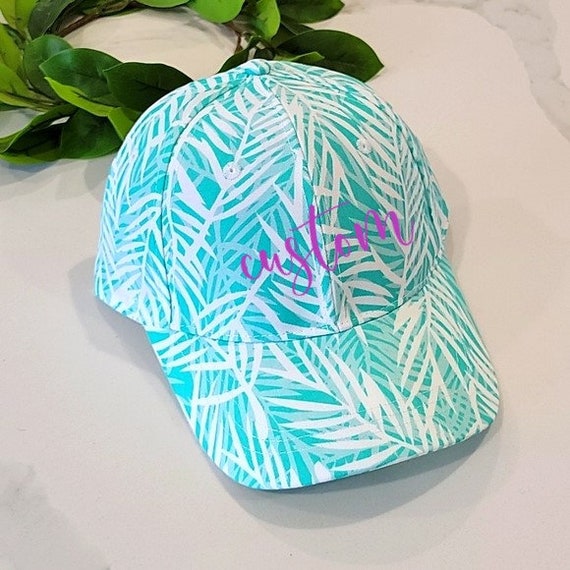 Custom Embroidery Hawaiian Dad Hat Floral Baseball Cap Palm 
