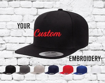 Gorra de béisbol con visera plana y bordado personalizado Yupoong Classic 5089 Color a elegir con su logotipo