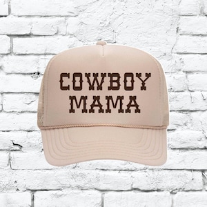 Cowboy Mama Trucker Hat Custom Colors Mom Hat Snapback