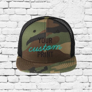 Camo Otto Original Fit Snapback Trucker Hat Baseball Cap Custom Embroidery Your Custom Print Mesh Back Style No. 141-1070