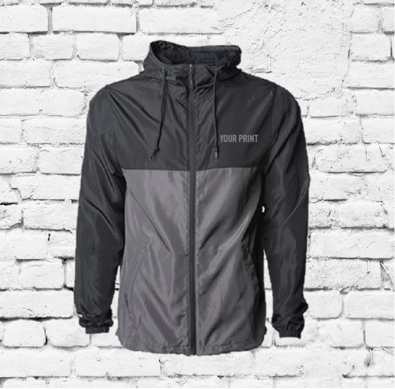Custom Color Block Lightweight Windbreaker Jacket Custom Logo Full Front Zipper and Pockets Competitive Professional Look