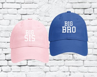 Big Bro y Big Sis juventud bordado papá sombrero ajustable personalizado gorra de béisbol sus opciones de color 64-787 Otto marca papá gorras