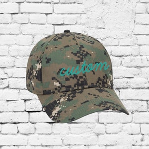 Custom Embroidery Digital Camo Snapback Camoflauge Hunting Sport Brim Hat Cap