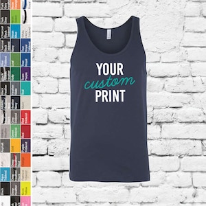 Custom Print Men&#39;s Bella Canvas Unisex Jersey Tank 3480 Tank Top