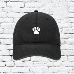 Dog PAW Baseball Hat Dog Lover Puppy Unstructured Dad Hat Strap back Cap