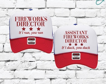 Fireworks Director Hat Custom Freedom Trucker Hat Fourth of July Snapback