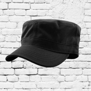 Your Custom Print Embroidered Fitted Hat Embroidery Black Cadet Fidel Hat Sun Protection Popular Headwear Beach Shade Military Style