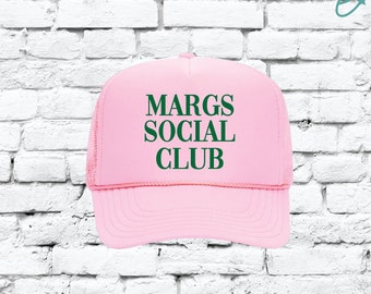 Margs Social Club Day Drinking Trucker Hat Funny Taco Tuesday Cinco De Mayo Hat Mesh Back Snapback
