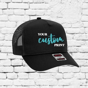 Custom Otto 5 Panel Mid Profile Mesh Back Trucker Hat Embroidery Your Custom Print, 32-285
