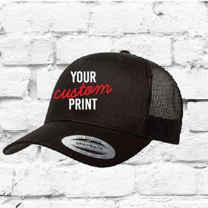 Yupoong Retro Trucker Custom Embroidery Your Custom Print Mesh Back Trucker Hat