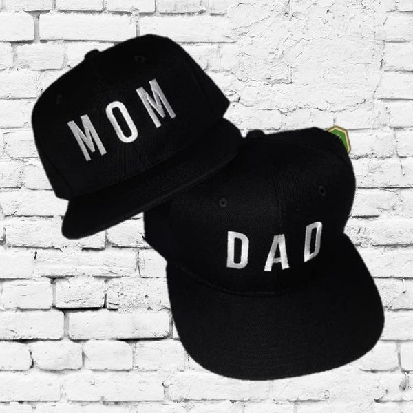 Mom and Dad Hats Flat Bill - Etsy