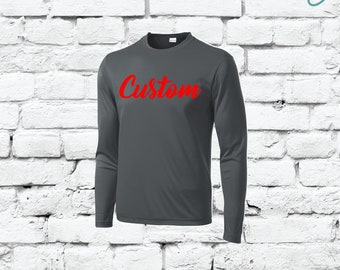 Custom Mens ST350LS Sport-Tek Long Sleeve PosiCharge Competitor Tee Personalized T-Shirt