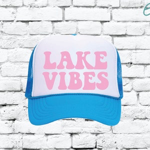 Lake Vibes Custom Funny Summer Trucker Hat Snapback
