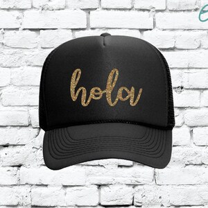 Hola Custom Trucker Hat Funny Snapback