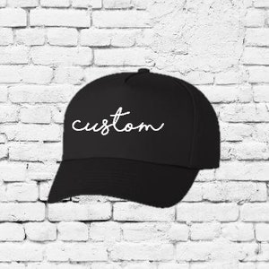 Custom 5 Panel Mid Profile Embroidered Hat Logo Embroidery Your Custom Print Baseball Cap