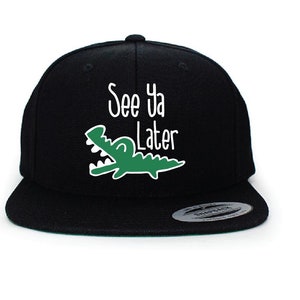 Zie je later Alligator borduurwerk grappige hoed Multi-Color rand SnapBack Gator SnapBack
