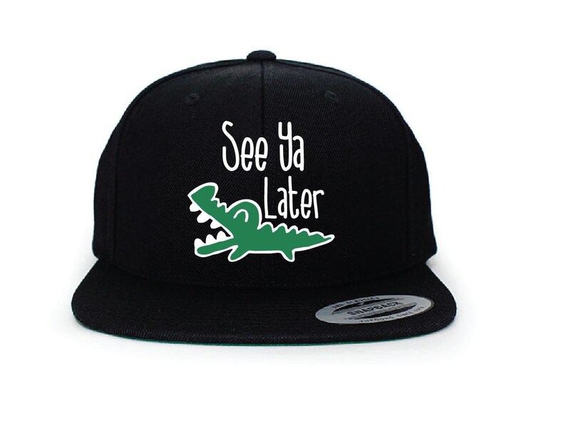 See You Later Alligator Embroidery Funny Hat Multicolor Brim Etsy
