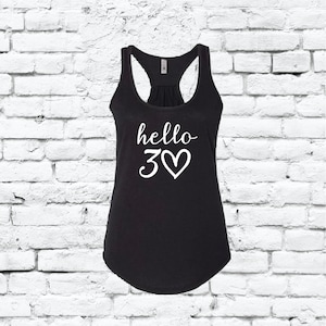 Camiseta sin mangas de cumpleaños número 30, camiseta de cumpleaños número 30, camiseta gráfica de fiesta de treinta