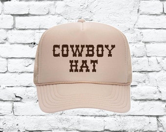 Cowboy Hat Trucker Hats, Custom Trucker Hat, Foam Mesh back Snapback