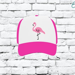 Flamingo Trucker Hats Mesh Back Snapback Hat Your Color Choices Summer Vacation River Gift Camping Beach Day